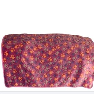 Vibrant Paw Print Throw Blanket